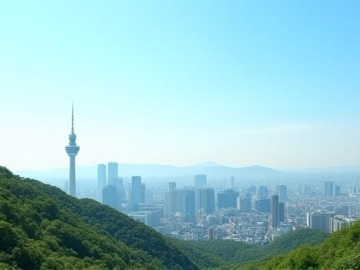 맑은 날의 남산타워와 서울 전경